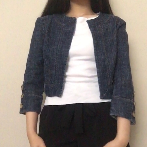 Ann Taylor Loft Denim Blazer Jacket - Picture 9 of 9